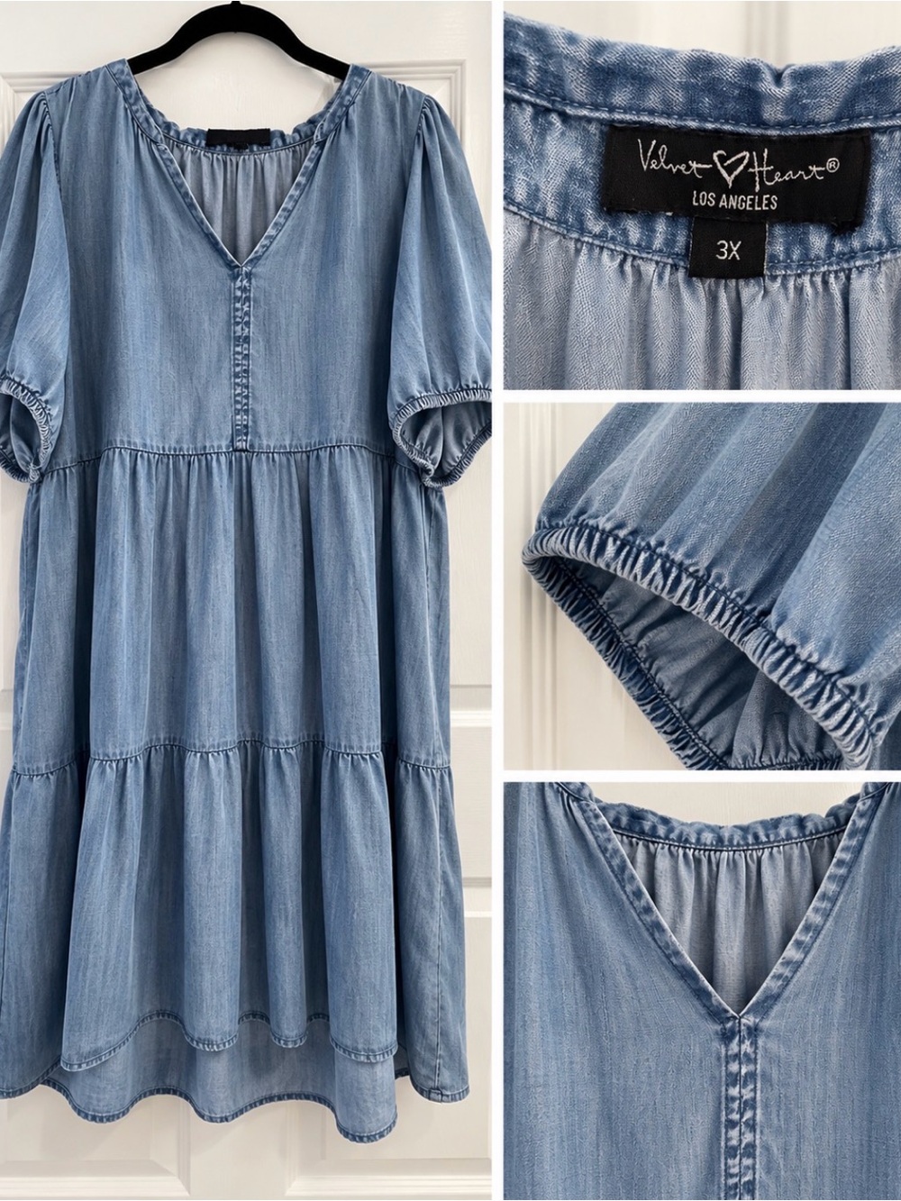 Light Blue Denim-Tone Dress